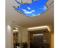 AUVS 3D- Selbstklebende Abnehmbaren Durchbrechen Die Mauer Vinyl Wandsticker/Wandgemälde Kunst Aufkleber Dekorateur (Der Blaue Himmel Large (70cm x 90cm))