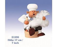 Räucherfigur Kantenhocker Koch mit Gans 17 cm NEU Rauchfigur Räuchermännel Räuchermann Erzgebirge