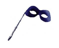 Augenmaske Maske mit Stab schwarz Karneval Fasching