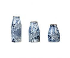 YYFZ Dekoratives Keramik-Set Kreative Moderne Vase Kleine Elegante Porzellanvase Töpfervase, Material, blau, Größe