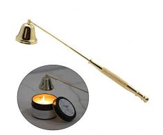 Xinlie Kerzenlöscher aus Edelstahl Edelstahl-Kerzenlöscher Kerzenlöscher mit Griff Kerzenwerkzeug Für Kerzen Docht Löscher Dochtlöscher aus Qualität Edelstahl Gefertigt Candle Extinguisher (Golden)