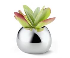 Philippi Bella Vase S, Edelstahl, Silber, 16 x 16 x 12 cm
