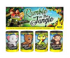 Unbekannt NICO - 4er Btl. Tischfeuerwerk Tischbomben Rumble in The Jungle Silvester Geburtstag Kinder Party