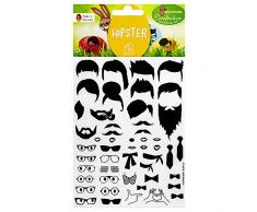 Heitmann Deco-Sticker - Hipster - lustige Aufkleber für Ostereier - für gekochte und ausgeblasene Eier - Ostern, Ostereier dekorieren