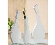 GILDE Keramik Flaschenvase Curvasi VE 2 (B x H x L) 13 x 41,5 x 0 cm Creme matt 2 Stück Einer Größe