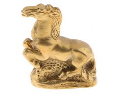 B Blesiya Retro Tierkreiszeichen Glückliche Tierkreis Tierfigur Dekofigur Sammelfigur Geschenk Glücksbringer - Pferd