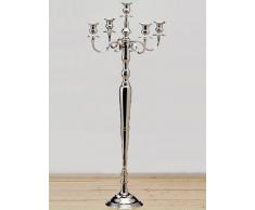 DAFLOXX EDLER 120cm KERZENLEUCHTER IN SILBER 5-FLAMMIG HOCHWERTIG VERNICKELT 1a-WARE
