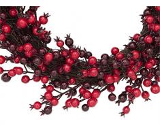 EUROPALMS Beerenkranz Gemischt 46cm - mit Beeren in Verschiedenen Rottönen