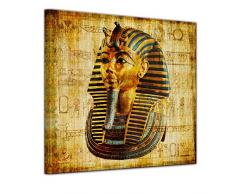 Wandbild - Pharao - Ägypten - Bild auf Leinwand 40 x 40 cm - Leinwandbilder Bilder als Leinwanddruck Städte & Kulturen Afrika - altes Ägypten - Pharaonenmaske