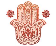 dekodino® Wandtattoo Indien Hand Blumen Symbol Ornamente Wandsticker Deko