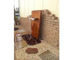 garten-wohnambiente Wasserwand 175/90/30 cm mit Wasserfall 75 cm Cortenstahl Roststahl Cortenstahlwand Wasserfall Wasserauslauf