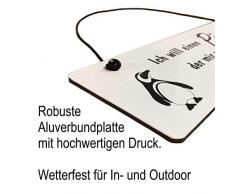 Homeyourself Metallschild Mir Reichts Ich Geh Reiten Pferd 25 x 8 cm aus Alu Verbund (Alu, Kunststoff) für In- und Outdoor Deko Schild Dekoschild Wandschild außen und Innen