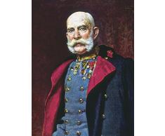 Artland Qualitätsbilder I Poster Kunstdruck Bilder 60 x 80 cm Menschen historische Persönlichkeiten Malerei Bordeauxrot C2VM Kaiser Franz Joseph I 1902