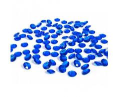 SiDeSo® Dekosteine blau 12mm Diamanten 100 Stück Acryl Tischdeko Hochzeit
