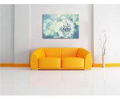 Löwenzahn Nahaufnahme auf natürlichen Hintergrund Kunst Pinsel Effekt, Format: 100x70 auf Leinwand, XXL riesige Bilder fertig gerahmt mit Keilrahmen, Kunstdruck auf Wandbild mit Rahmen, günstiger als Gemälde oder Ölbild, kein Poster oder Plakat