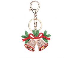 Weihnachtsglocke Keychain Delicate Frauen Strass Schlüsselanhänger Handtasche Anhänger Charming Bag Kette Tasche Schmuck