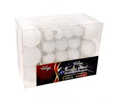 Wohaga Weihnachtskugel-Set Christbaumkugeln Baumschmuck Weihnachtsbaumschmuck Baumkugeln, Farbe:Weiss, Größe:50