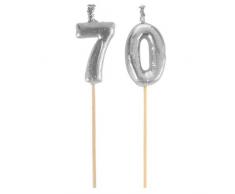 70. Geburtstag Geburtstagskerzen Zahlenkerze