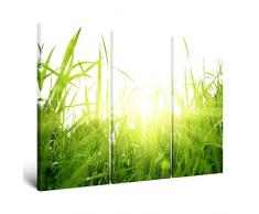 ge-Bildet® Leinwandbild green summer - 120x80 cm 3 teilig