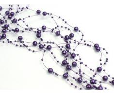 Perlengirlande 5St. x 1,3m, Farbe:violett 20