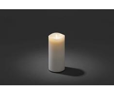 Konstsmide 1861-100 LED Duftkerze, weiß, flackernd, mit Lavendel-Duftpad / für Innen (IP20) / Maße: Ã 9 cm, HÃ¶he: 18 cm / 6h Timer / 1 warm weiße Diode / Batteriebetrieben: 2 x D 1.5V (exkl.)