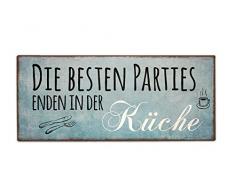 La Vida Schild »Küchenparty« Metallschild La 390649