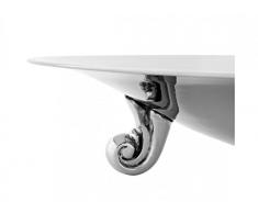 Casa Padrino Luxus Servierplatte Nickel Finish 45 x H. 10,5 cm - flache Schale