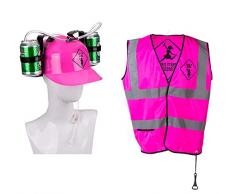 Idealtrend Frauen Party Set Trinkhelm Weste Karneval Scherzartikel Fasching JGA Saufhelm