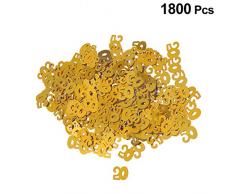 Amosfun 50. Geburtstag Konfetti 50 Anzahl Konfetti 50. Party Konfetti für Partybedarf 1800 Stück