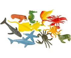 Schnooridoo 12 Meerestiere Tier Figuren Seetiere 5-7 cm Ozean