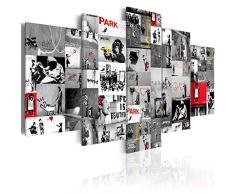 murando - Bilder 200x100 cm - Vlies Leinwandbild - 5 Teilig - Kunstdruck - modern - Wandbilder XXL - Wanddekoration - Design - Wand Bild - Abstrakt Banksy Collage i-C-0092-b-p