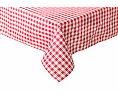 Landhaus Tischdecken in Karo - Farbe und Größe wählbar - 100% Baumwolle (50x50 cm eckig, rot-weiß kariert)