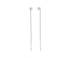 Elli Ohrringe Hänger Geo Kugel Basic Durchziehen 925er Silber