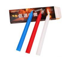 CuiGuoPing Niedertemperaturkerze, SM-Tropfkerzen, 3er-Set