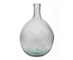 INNA-Glas Set 2 x XXL Glasflasche BORAN, Kugel - Rund, klar, 48cm, Ø 26cm - 2 Stück Einzelblumenvase - Flaschenvase