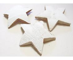 3 echte große Kokossterne ca. 10 cm Weiß gewischt Weihnachten Potpourri Deko Sterne Advent Gesteck Kranz Weihnachtsgeschenke DIY