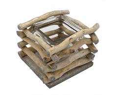 Vase oder Windlicht aus Holz und Ästen ~ individuell nutzbar ~ 16 x 16 12 cm