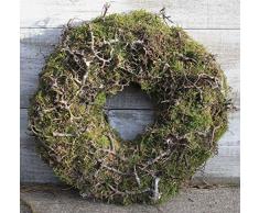 Homeclassics Großer Shabby Weidenkranz Kranz Moos Türkranz Wandkranz Ø 45 cm Naturkranz Landhaus