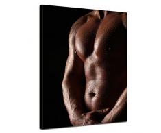 Wandbild - Männerkörper - Bild auf Leinwand 60 x 80 cm - Leinwandbilder - Bilder als Leinwanddruck - Akt & Erotik - Mann
