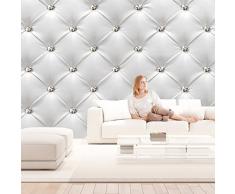 murando - Fototapete Leder-Optik 500x280 cm - Vlies Tapete - Moderne Wanddeko - Design Tapete – Polster Ilussion helle dezente Farbe f-B-0040-a-a