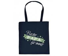 Goodman Design ® Stoffbeutel statt Nikolaussack - Bester Papa - Lustige besondere Tasche als kreativer Ersatz für Nikolausstrumpf