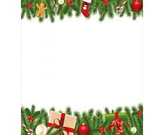 ABAKUHAUS Weihnachten Bettbezug Set Einzelbett, Klassische Baumgirlande, Kuscheligform Top Qualität 2 Teiligen Bettbezug mit 1 Kissenbezüge, Mehrfarbig