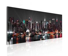 murando - Bilder New York 200x80 cm - Leinwandbilder - Fertig Aufgespannt - 5 Teilig - Wandbilder XXL - Kunstdrucke - Wandbild - Skyline NYC Stadt City d-B-0185-b-o