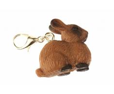 Hase Hasen Charm Anhänger Bettelarmband Miniblings Gummi Osterhase braun
