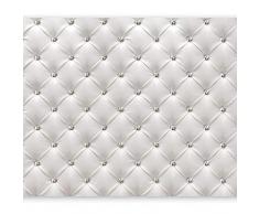 murando - Fototapete selbstklebend Leder-Optik 392x280 cm Tapete Wandtapete Wandbilder Klebefolie Dekofolie Tapetenfolie Wand Dekoration Wohnzimmer - weiß modern f-B-0039-a-a