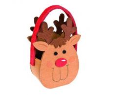 260114 Filztasche Rentier klein, Filz Geschenktasche