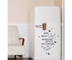 Wandtattoo Wandaufkleber Zitat Am Ende wird alles gut M1379 - ausgewählte Farbe: *Creme* ausgewählte Größe:*L_75cmx100cm