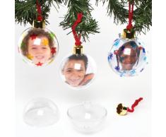 Baker Ross Foto-Weihnachtskugeln groß und durchsichtig (4 Stück)