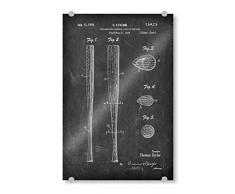 artboxONE Acrylglasbild 150x100 cm Sport Baseballschläger Patent (Tafel) - Bild Sport baseballschläger Baseball