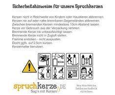 Spruchkerze ~ I will always love you ~ grau ~ 20cm ~ 680g Ø7,5cm ~ Kerze mit Spruch ~ Brenndauer ca 70 Std